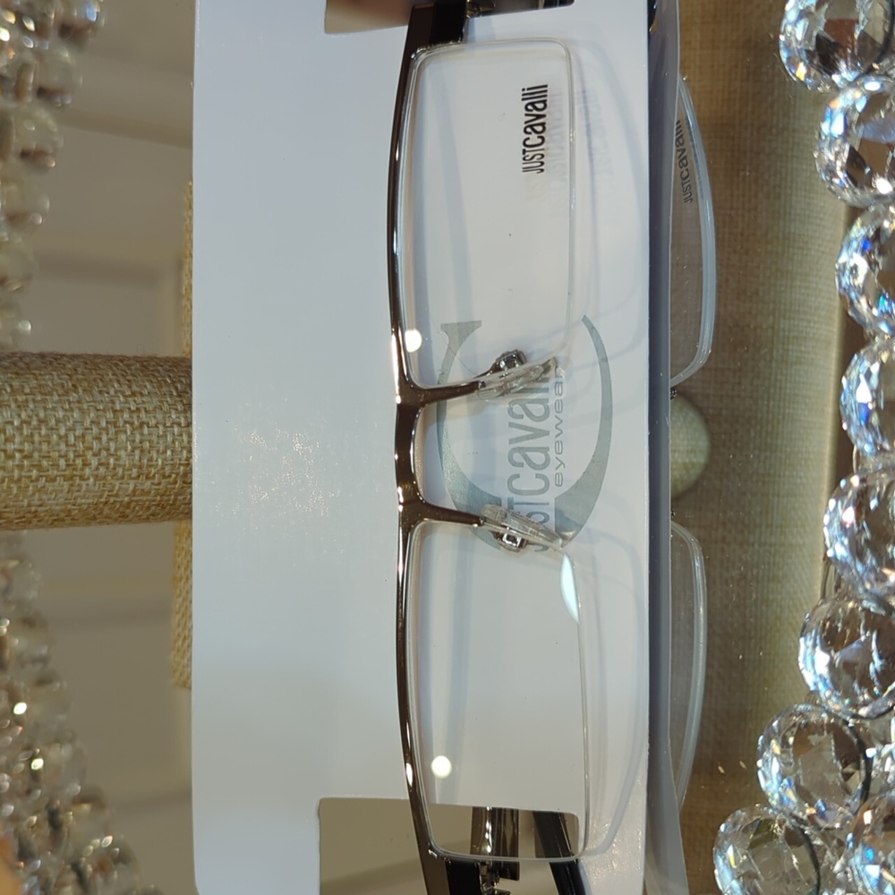 Just Cavalli Sleek Silver Glasses NIP